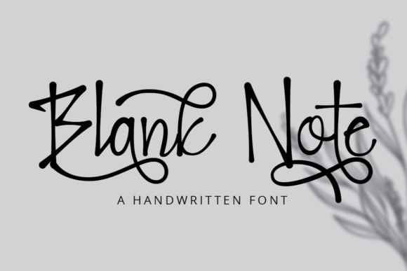 Blank Note Font: Elegant Script for Crafters