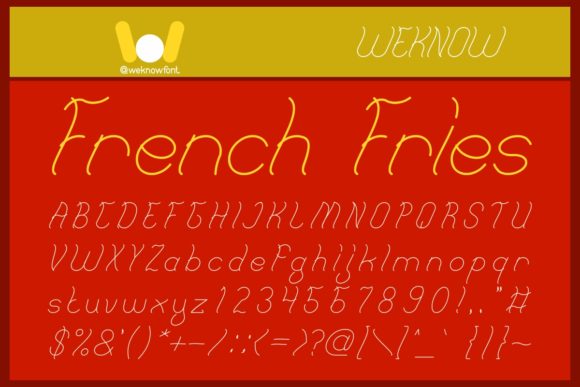 French Fries Font for Business