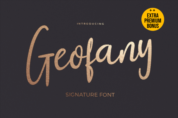 Geofany: A Handwritten Script Font