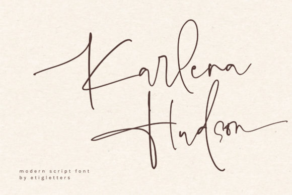Karlena Hudson Font: Elegant Script for Editorial Design