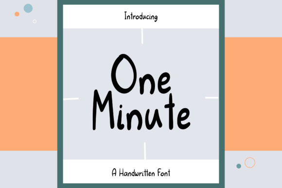 One Minute Font: Handwritten Elegance