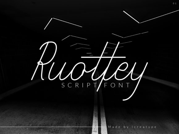Ruottey Font: Elegant Handwritten Style