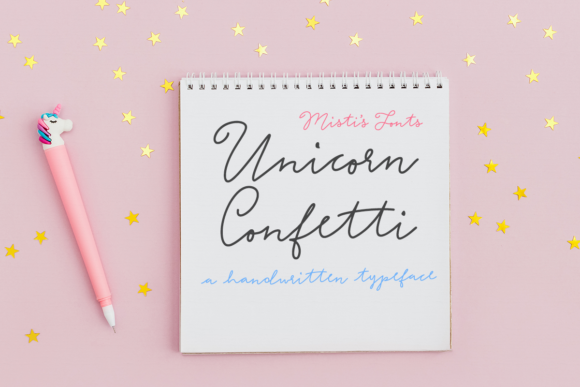 Unicorn Confetti: A Flowing Script for Creative Projects